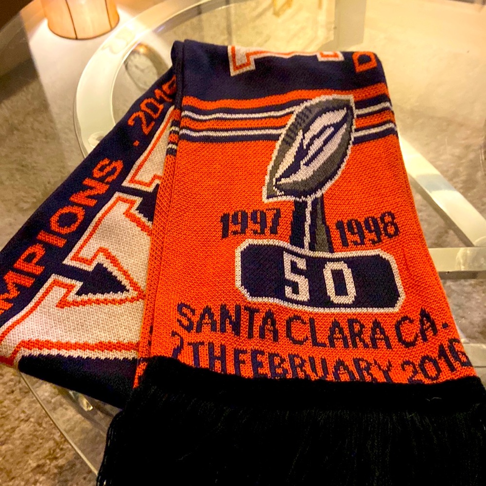 Denver Broncos Super Bowl 50 Champions winter scarf 🧡💙